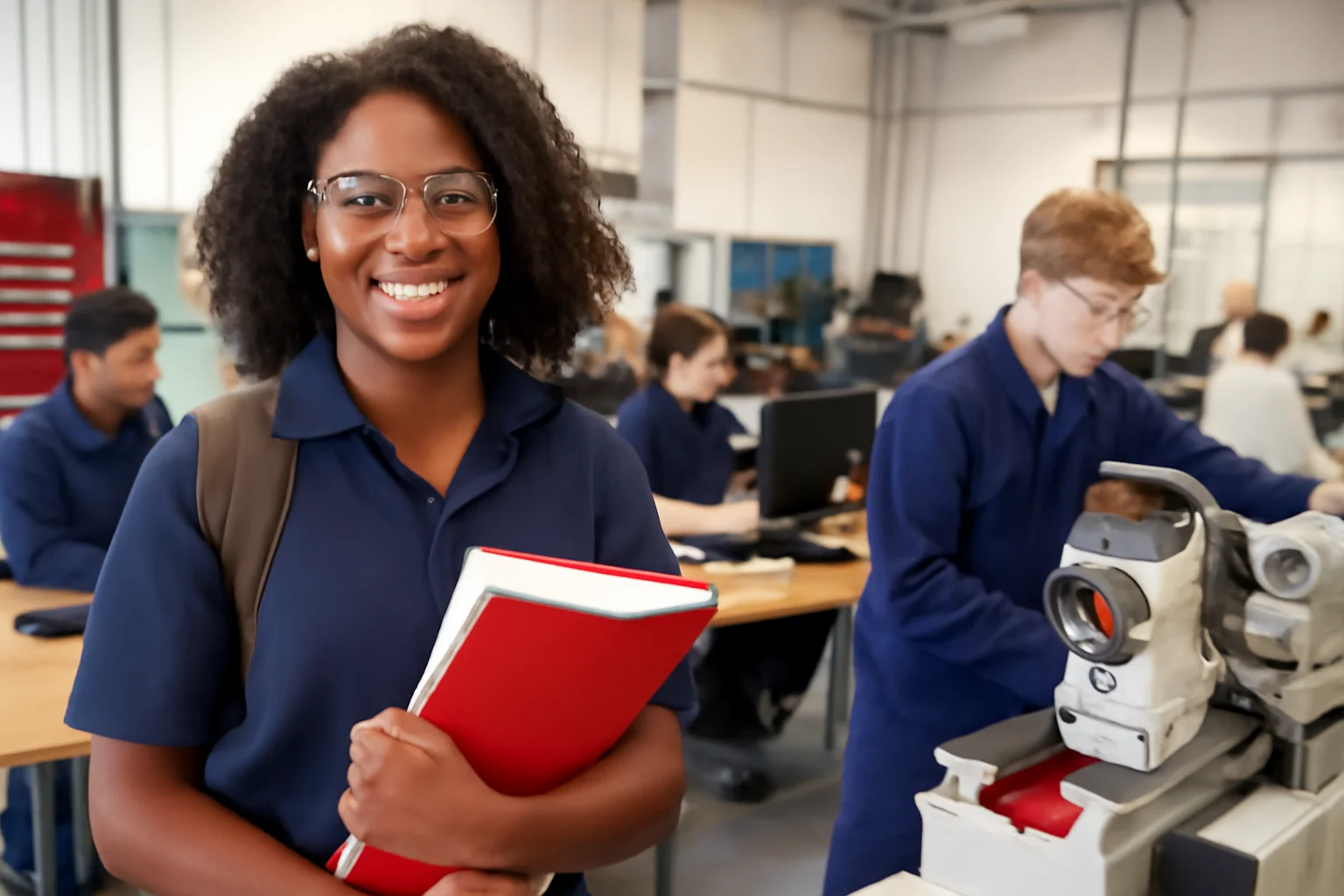 Imagem representando a educação profissional em Minas Gerais, com destaque para crescimento e matrículas em cursos técnicos em 2025