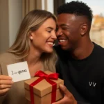 Virgínia Fonseca e Vini Jr. se reencontrando na Espanha com presente e bilhete manuscrito, momento fofo e romântico