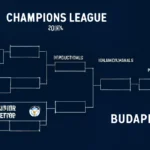 Imagem representando o chaveamento Champions 2026, destacando confronto Real Madrid x Manchester City na etapa de oitavas.