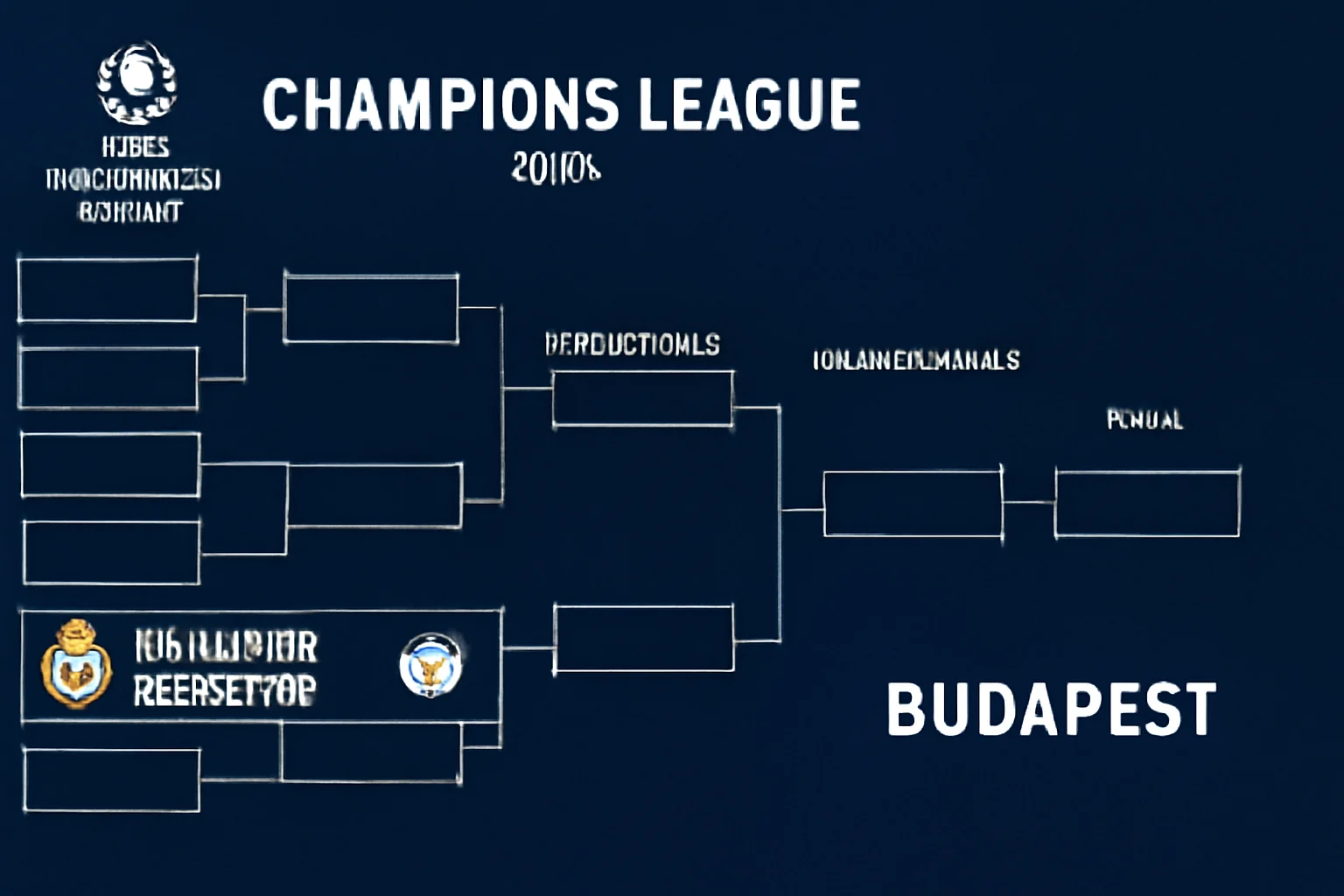 Imagem representando o chaveamento Champions 2026, destacando confronto Real Madrid x Manchester City na etapa de oitavas.