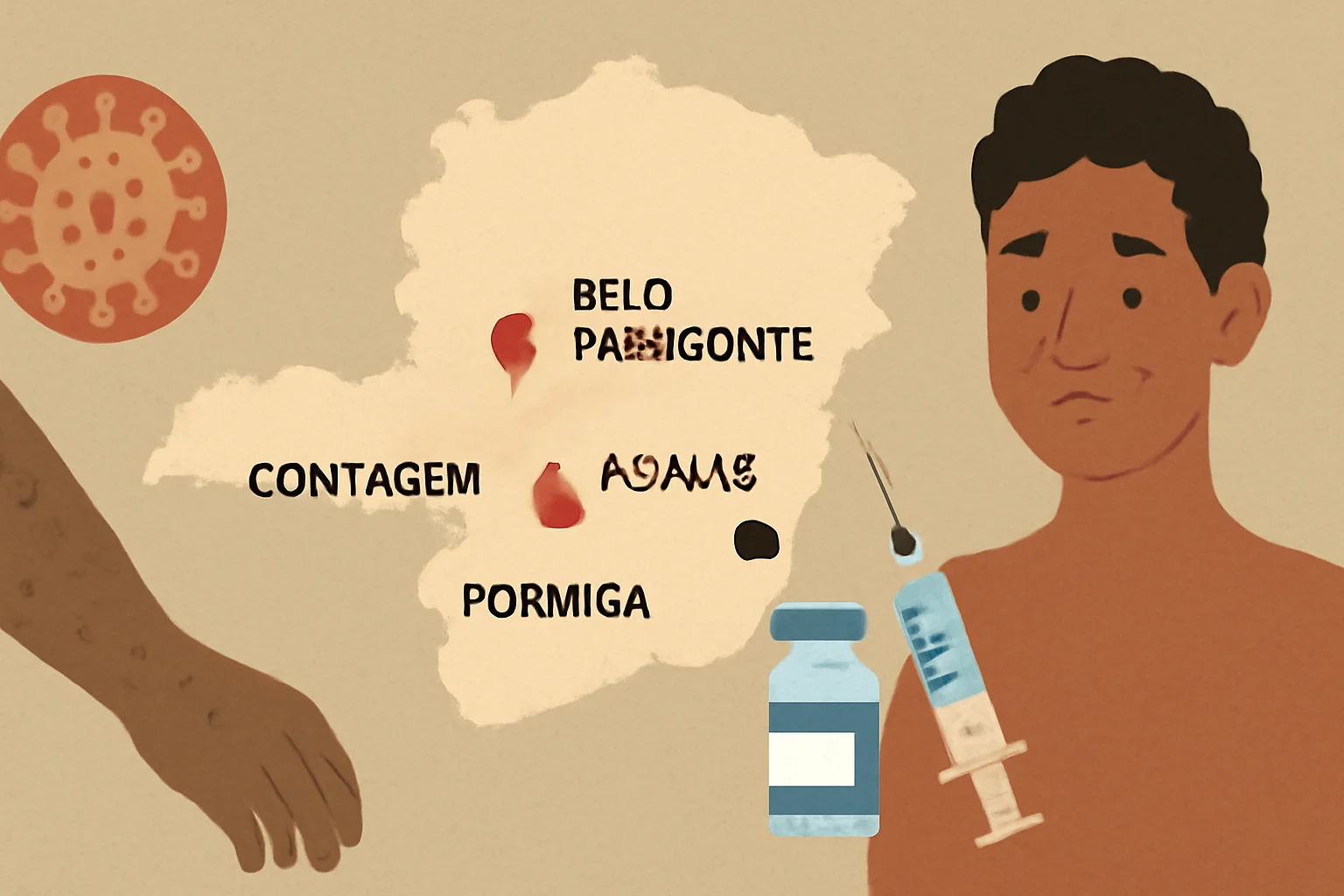 Imagem de capa representando Mpox Minas Gerais SES com destaque para Belo Horizonte, Contagem e Formiga, sintomas e vacinação