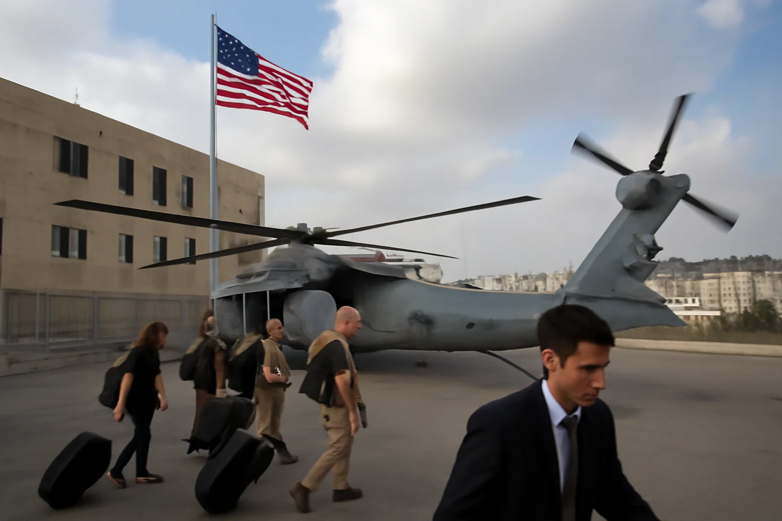 Imagem representando EUA orientam funcionários diplomáticos a deixar Israel devido a riscos de segurança